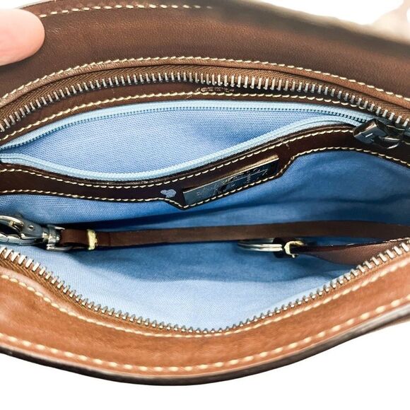 Lambertson Truex Shoulder Bag Pink Suede Brown Purse COA - Picture 5 of 7